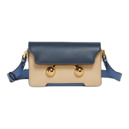 MARNI Trunkaroo Телячья кожа Ручная Сумка на плечо Мини Женская Синяя