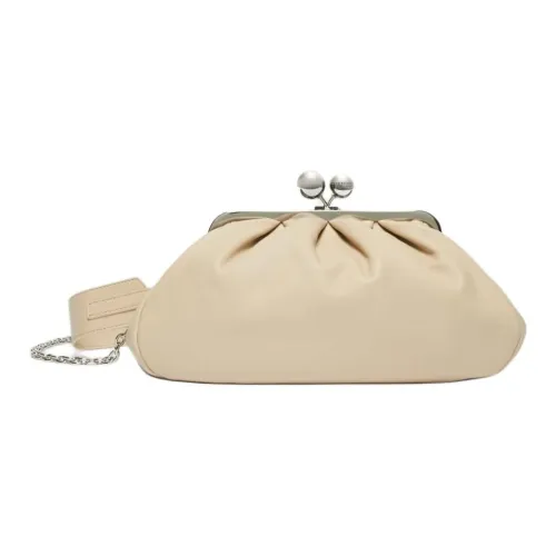 WEEKEND MaxMara Напп Кожа Сумка через плечо Средняя Женская Бежевая