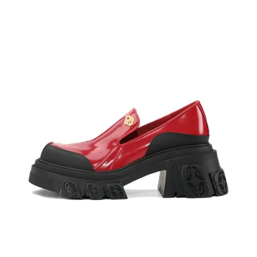 DIBO MANNER Flame Relief Series Грубый каблук Высокие каблуки Женские