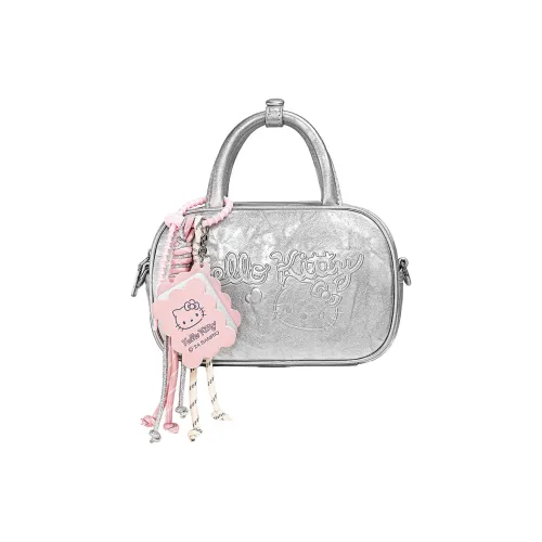 TOUTOU HELLO KITTY Collaboration Хелло Китти Синтетическая кожа Сумка через плечо Стандартная Женская Серебряный Розовый
