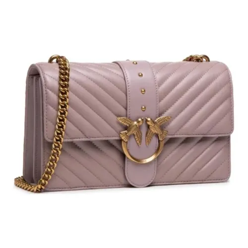 PINKO Love Icon Телячья кожа Сумка через плечо Женская Мягкий Розовый