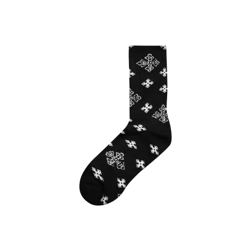 RHUDE 1 Пачка Черные Мужские Носки до Икры MID