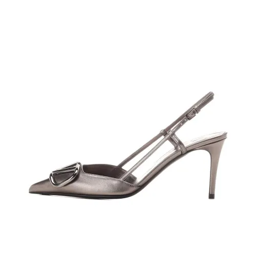 Valentino Vlogo Signature Узкий каблук Высокие каблуки 8 см Женские Серебряный