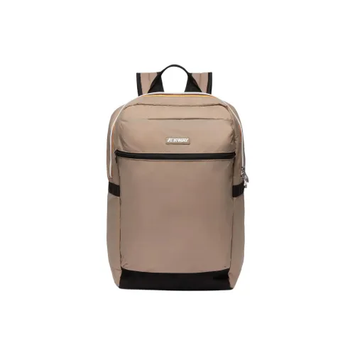 K WAY 16,3L Outdoor Backpack Bag Nylon Beige Unisex