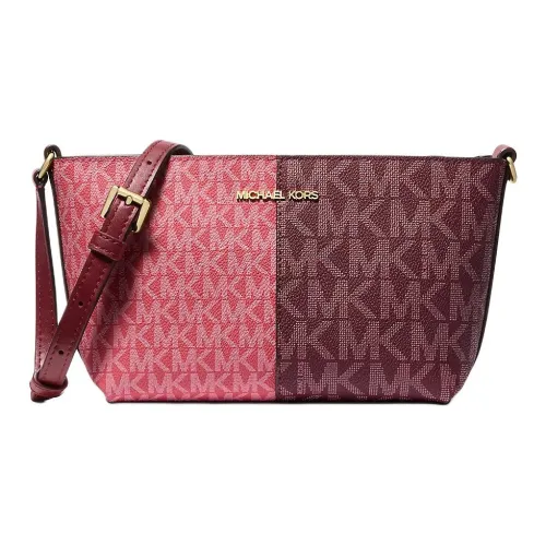 MICHAEL KORS Jet Set Покрытый холст Сумка через плечо Маленькая Женская Фуксия