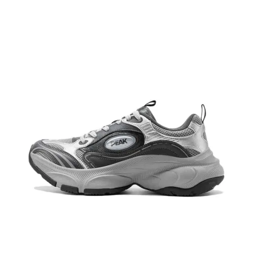 PEAK Амортизация противоскользящий низкий отскок повседневная беговая обувь унисекс серебристо-серый