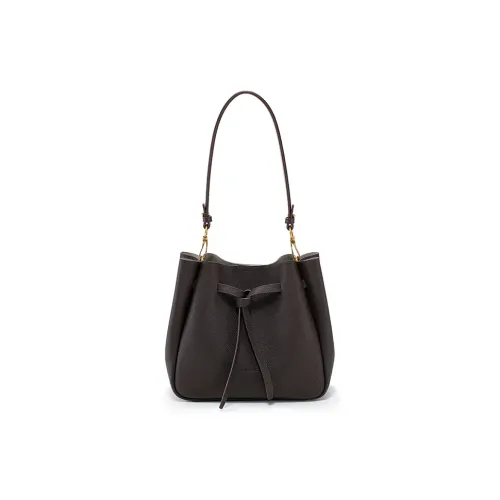 Simedin Сумка-ведро из коровьей кожи плечевая сумка среднего размера женская цвет эбеновое дерево