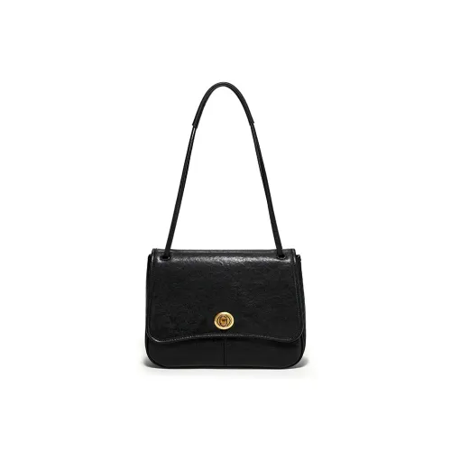 Simedin Коровья кожа Маленькая квадратная сумка Сумка через плечо Сумка на плечо Стандартная Женская Глубокий черный Экрю Кофейный