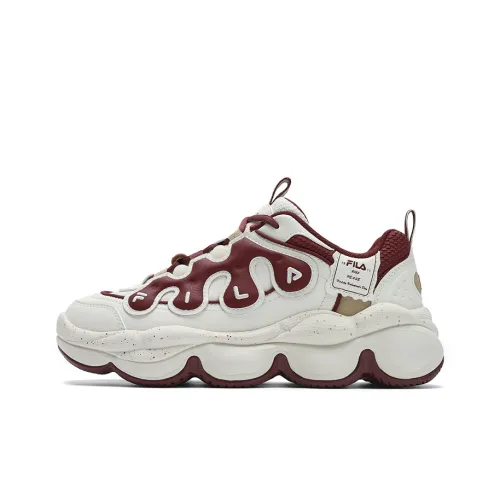 FILA PEASE Амортизация Износостойкий Низкий Топ Casual Женский Белый Красный