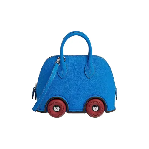 HERMES Bolide Epsom Телячья кожа Сумка Женские Aqua Blue HERMES Красный