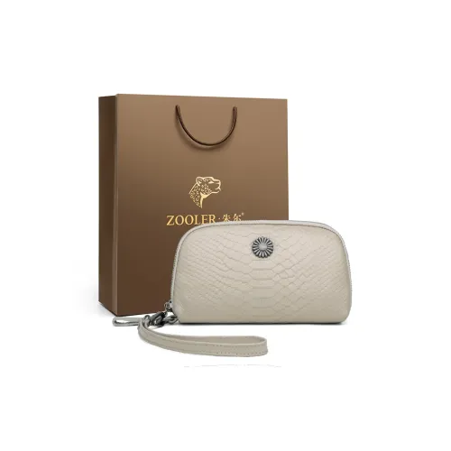 ZOOLER Клатч из коровьей кожи маленький женский светло-абрикосовый