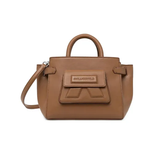 Karl Lagerfeld Телячья кожа Тоут Сумка Сумка для покупок Сумка через плечо Сумка Женская Коричневая