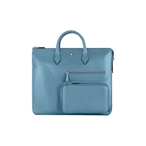 MONTBLANC Soft Leather Series Full Коровья крупнозернистая кожа Рюкзак Мужской Синий