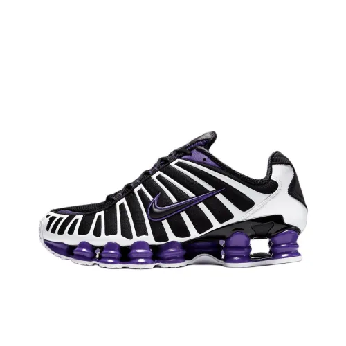 Nike Shox TL Series Амортизация Износостойкий Низкий Топ Беговые кроссовки Мужские Фиолетовый Черный Белый