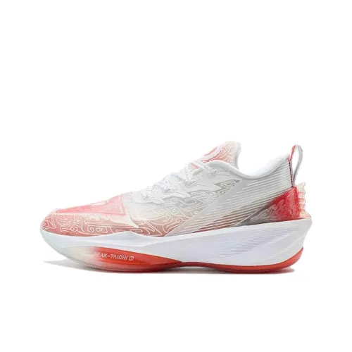 PEAK Slip-resistant Abrasion-resistant Shock Absorbers Низкие Топ Баскетбольные кроссовки Мужские Белый Красный Серебряный