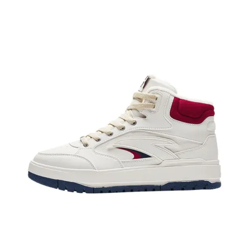 361° Термический Износостойкий Увеличивающий Высоту Высокие Кроссовки для Скейтбординга Женские Белый Синий Красный