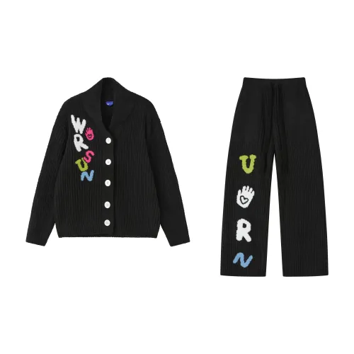 WILD ROOMS Пижамный комплект Унисекс Черный