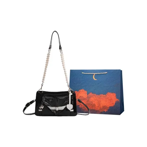 Elsvet ПУ (полиуретан) Сумка Сумка через плечо Стандартная Женская Черная