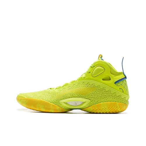 LINING Yushuai 19 Carbon Core Баскетбольные кроссовки MID Топ Цифровой зеленый Мужской