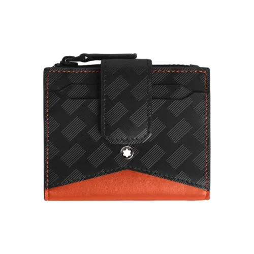 MONTBLANC Кошелек из коровьей кожи Мужской Классический Черный Оранжевый Красный