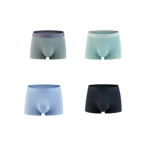 Tingqu Светло-синий/Фруктовый зеленый/Синий/серый Синий Мужские боксеры