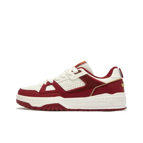 361° Tsuki Katsura Покрытие Slip-resistant и Abrasion-resistant Низкий топ Скейтборд Кроссовки Мужские Белый Красный