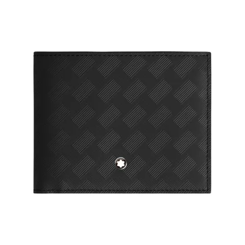 MONTBLANC Full Зернистая кожа коровы Кошелек Мужской Классический черный Золотисто-оранжевый Красный