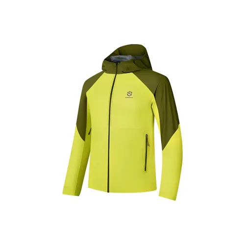 QIAODAN Помело Желтый/Willow Банк Зеленый Мужской Ветровки