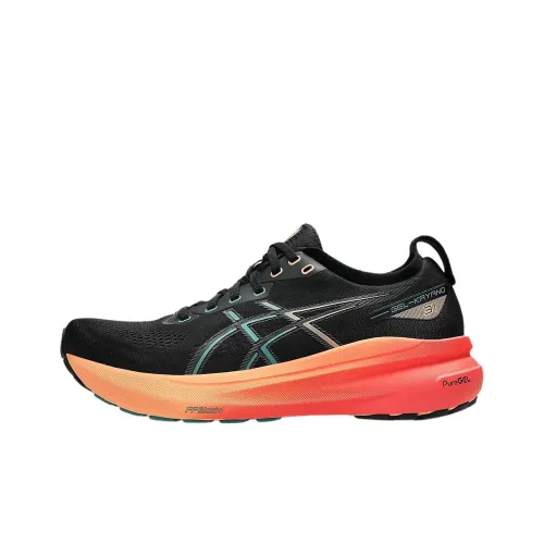 Asics Gel Kayano 31 Low Топ Беговые кроссовки Мужские Черный Оранжевый
