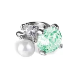 Серьги-клипсы "Рассвет Признание в любви" Одиночные (Зеленые)