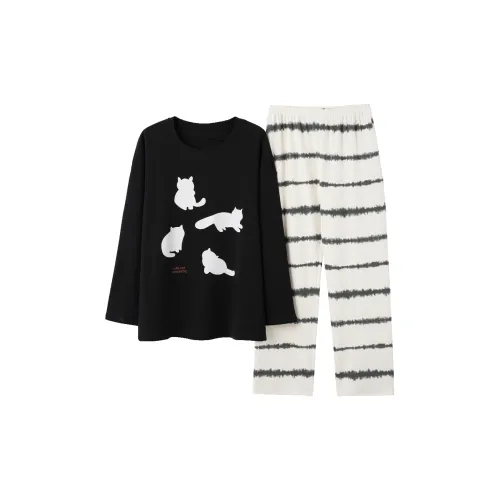 Lanza Pajama Набор Мужской Черный Кот