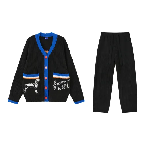 WILD ROOMS Пижамный комплект Унисекс Черный