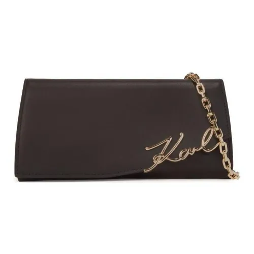 Karl Lagerfeld Телячья кожа Сумка через плечо Женская Умбра