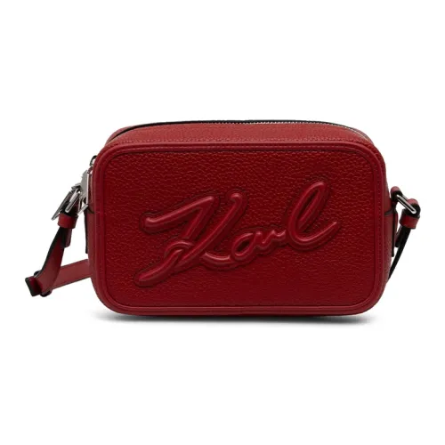 Karl Lagerfeld Переработанный ПУ (полиуретан) Полиуретан Сумка через плечо Женская Кроваво-красный