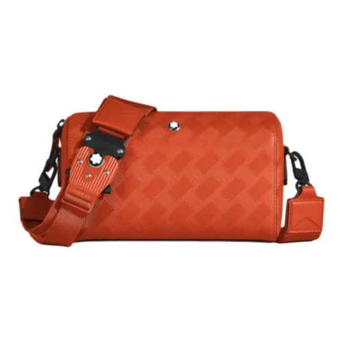 MONTBLANC Full Зернистая кожа коровы Mailbox Сумка Сумка через плечо Мини Мужской Golden Оранжево-красный