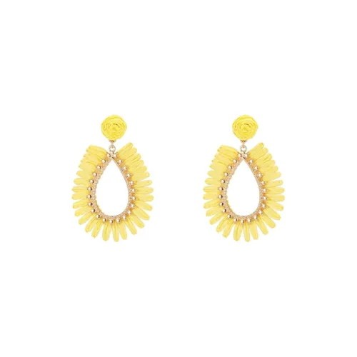 Peach Tea Рафия Серьги Женские