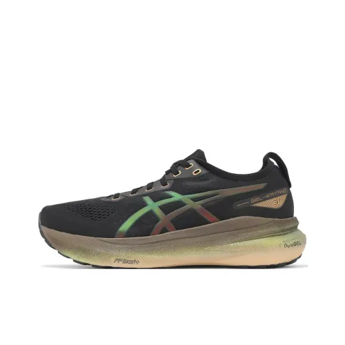 Asics Gel Kayano 31 Устойчивый к истиранию Дышащие Низкие Кроссовки для Бега Мужские Черные