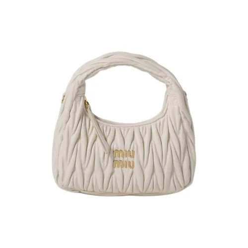 MIU MIU Wander series Овчина Сумка-полумесяц Сумка Маленький Women's White
