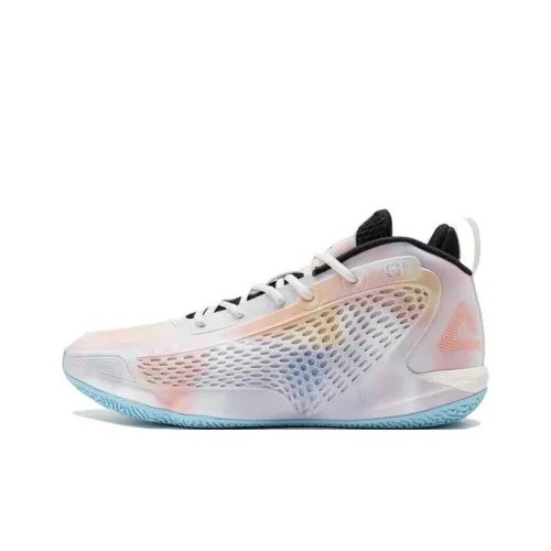PEAK Slip-resistant Abrasion-resistant Low-top Basketball Shoes Men's Pink Orange PEAK Противоскользящие Износостойкие Низкие Кеды для баскетбола Мужские Розовый Оранжевый