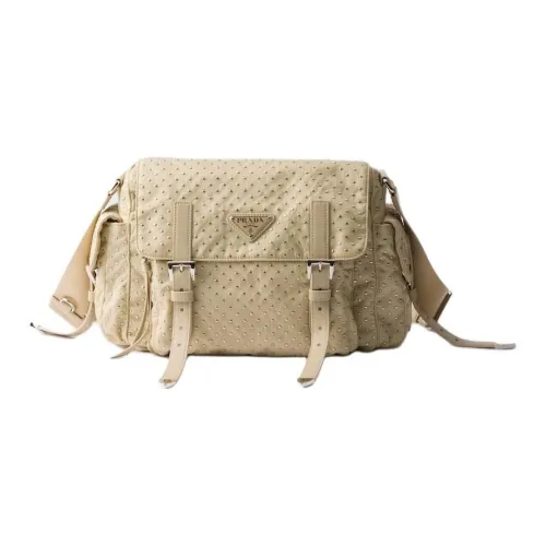 PRADA Переработанный полиамид Сумка через плечо Женская Пустынно-желтая