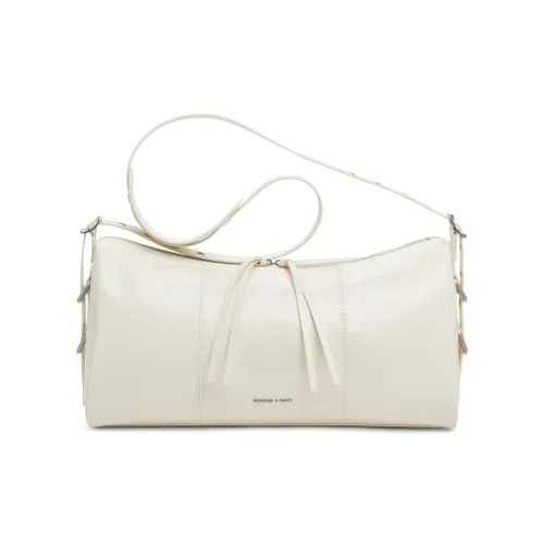 CHARLES KEITH ПУ (полиуретан) Сумка через плечо Большая Женская Черный Кремовый Молочный Белый