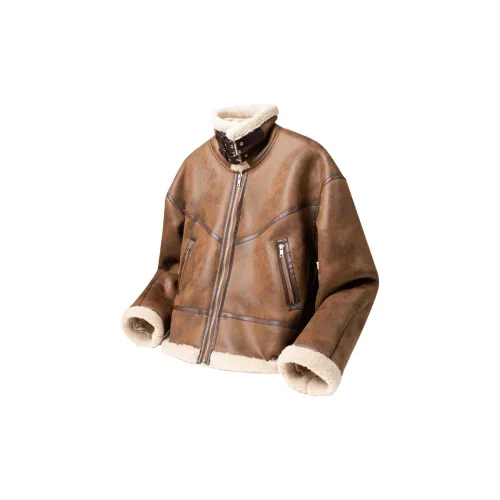 ASEDE Хлопковый пуховик унисекс коричневый