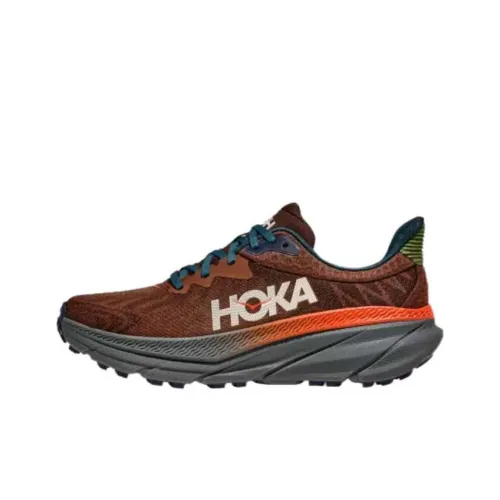 HOKA ONE ONE CHALLENGER 7 Устойчивые к истиранию низкие кроссовки для бега по пересеченной местности Мужские Коричневые