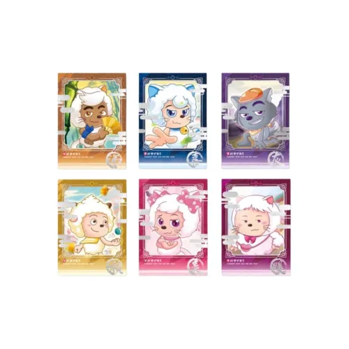 Приятная Козла и Большой Большой Волк Xi Овца и GREY Волк's Иностранный Спасение Фальшивая ФОТО Наклейка Персонаж Карта Фотокарточки