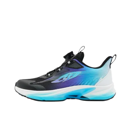 QIAODAN Противоскользящие амортизаторы с устойчивостью к истиранию Низкий топ Детские беговые кроссовки Черный Синий Белый