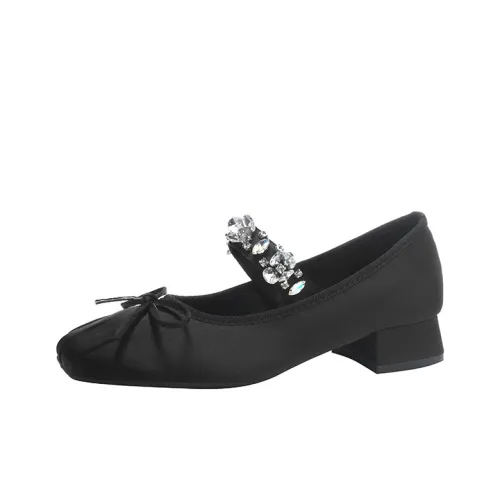 YAFEI XUANYU Грубый каблук Мэри Джейн обувь 3 см женская