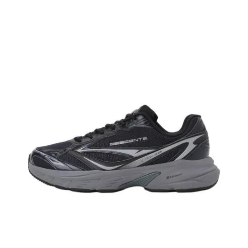 DESCENTE Slip-resistant Abrasion-resistant Low Top Casual Shoes Unisex Black DESCENTE Противоскользящий Устойчивый к истиранию Низкий Топ Повседневная Обувь Унисекс Черный