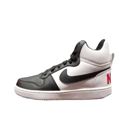 Nike Court Borough Скейтборд Кроссовки Высокие Белые Черные Женские