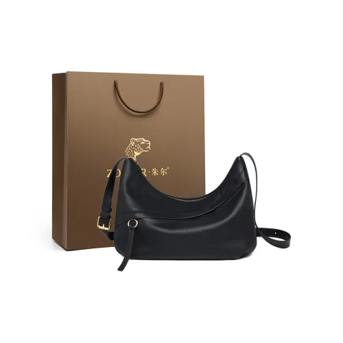 ZOOLER Сумка через плечо из крупнозернистой текстуры коровьей кожи женская классический черный