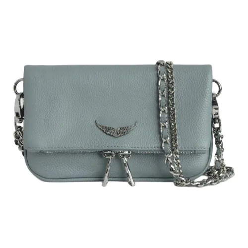 Zadig Voltaire Телячья кожа Сумка через плечо Extra Mini Женская Светло-синяя